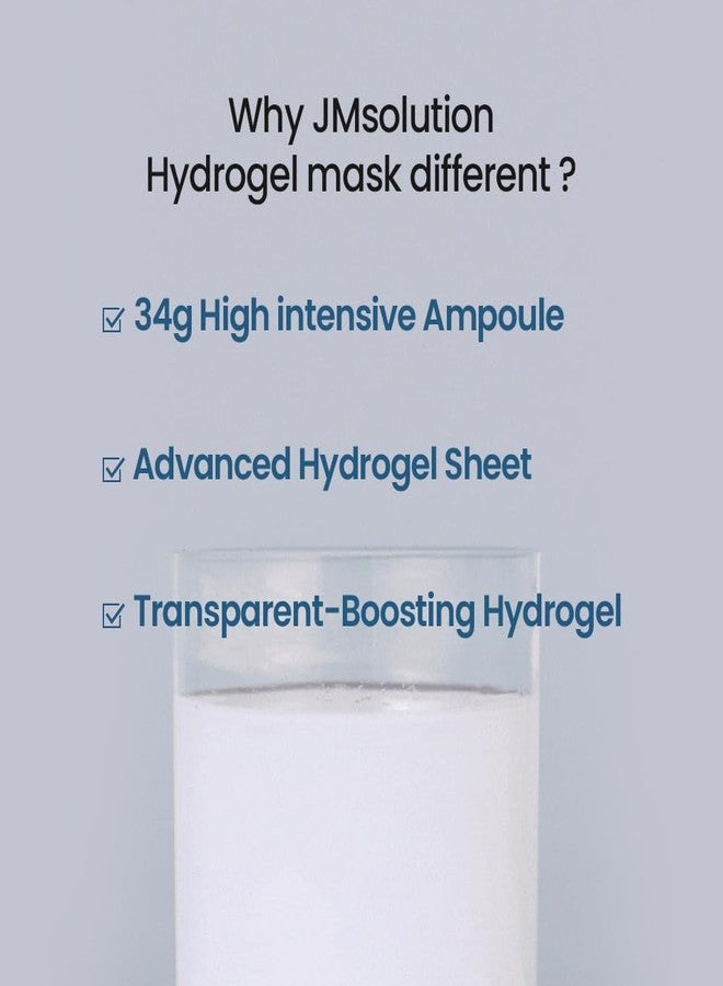 JMsolution Bio Multi-Hyaluronic Waterfull Mask – Deep Hydration Hydrogel Sheet Mask for Dry & Dehydrated Skin – 5-Layer Hyaluronic Acid – Overnight Treatment (4 Sheets) - Image 3
